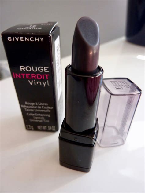 givenchy rouge interdit vinyl noir review|Givenchy rouge interdit vinyl lipstick.